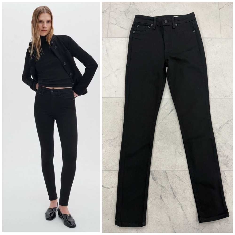 (RR-31) Rag & Bone Nina High Rise Skinny Jeans In Black